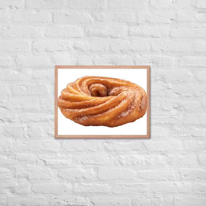 Cinnamon Sugar Donut Twist Framed poster 🤤 from Yumify.AI