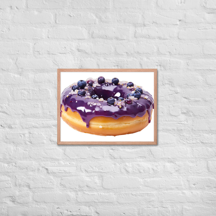 Blueberry Filled Donut Framed poster 🤤 from Yumify.AI