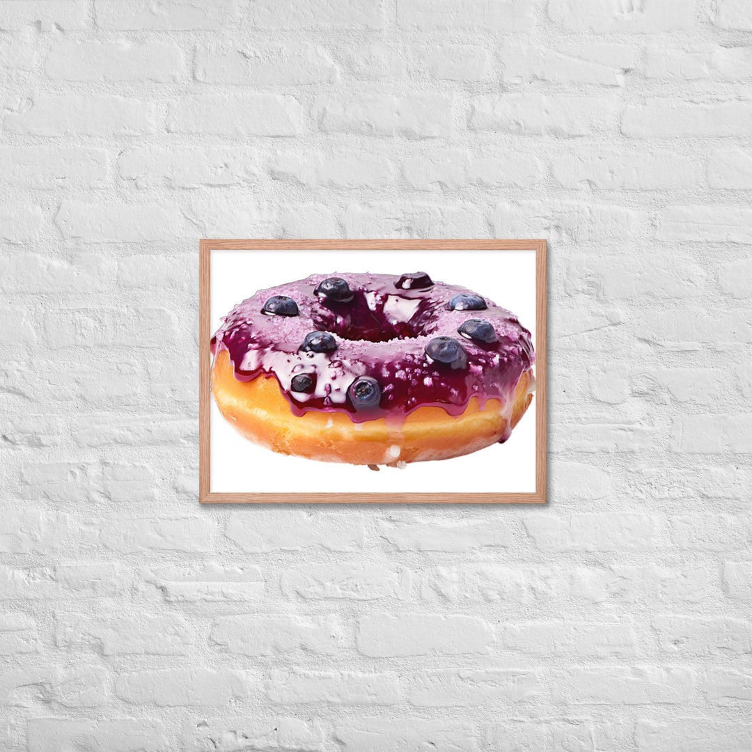 Blueberry Filled Donut Framed poster 🤤 from Yumify.AI