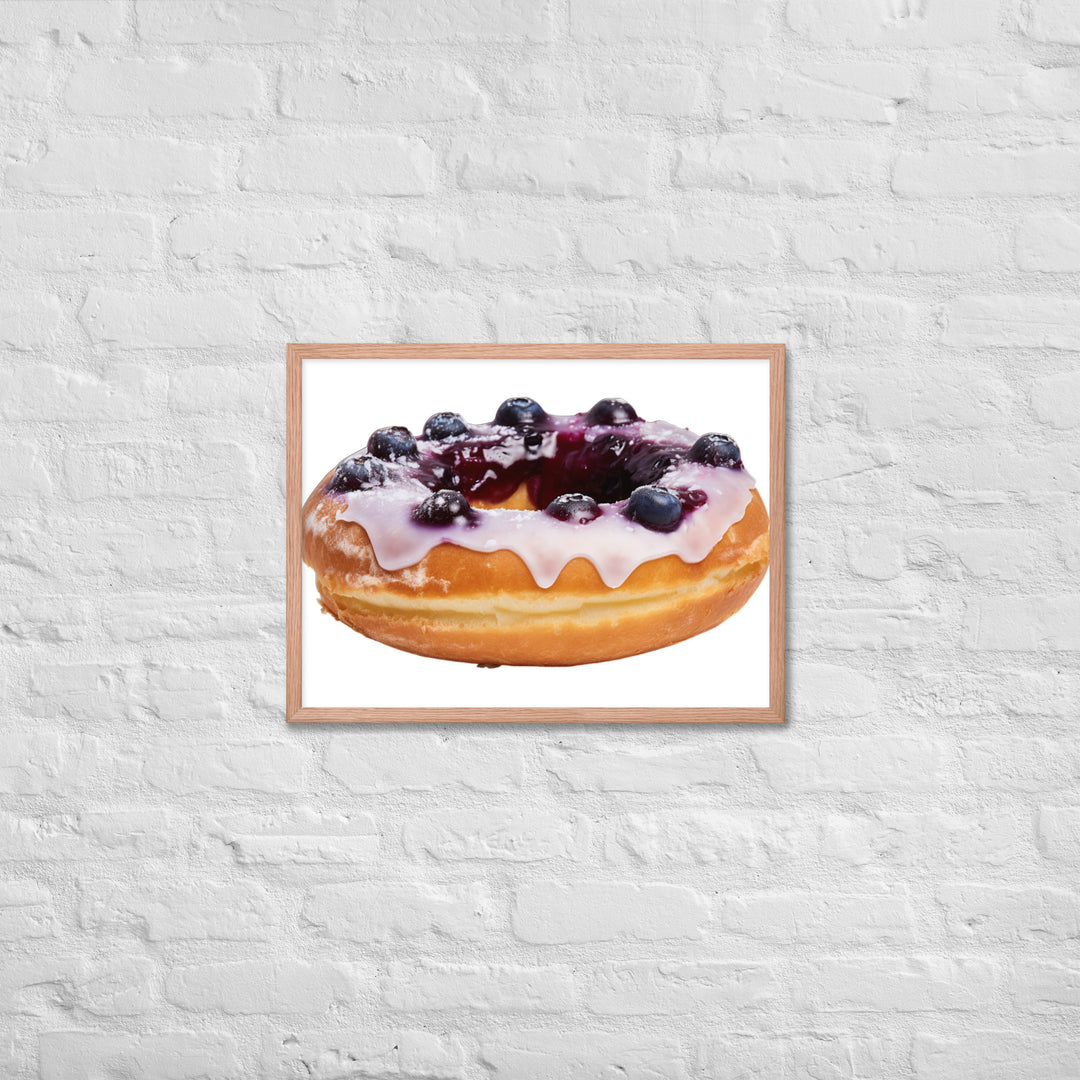 Blueberry Filled Donut Framed poster 🤤 from Yumify.AI