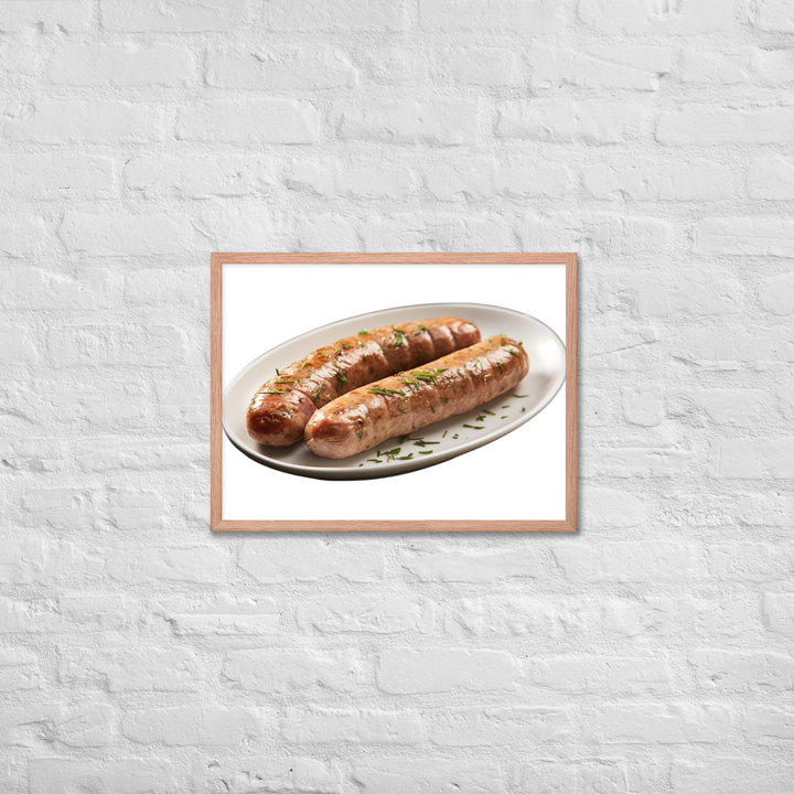 Herbed Chicken Sausage Framed poster 🤤 from Yumify.AI