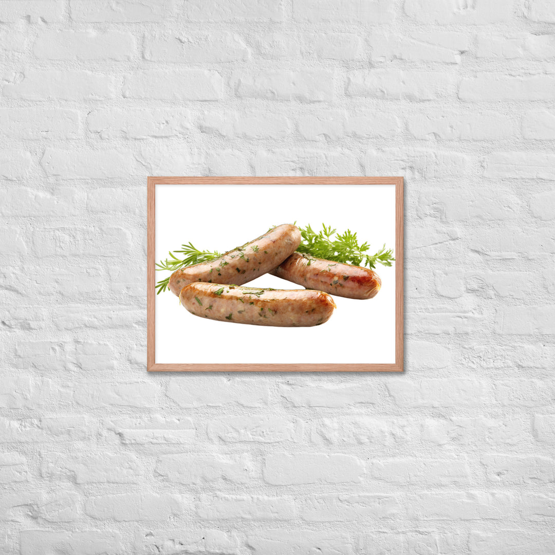 Herbed Chicken Sausage Framed poster 🤤 from Yumify.AI