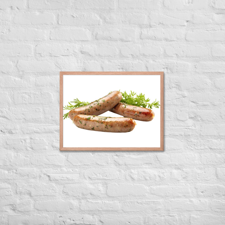 Herbed Chicken Sausage Framed poster 🤤 from Yumify.AI