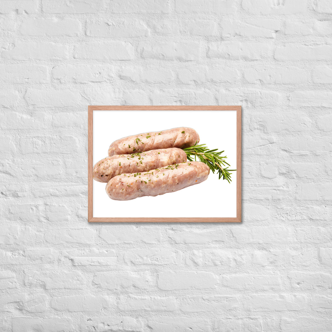 Herbed Chicken Sausage Framed poster 🤤 from Yumify.AI