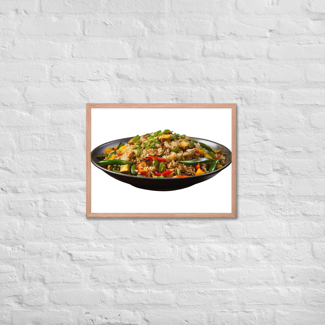 Vegetable Fried Rice Framed poster 🤤 from Yumify.AI
