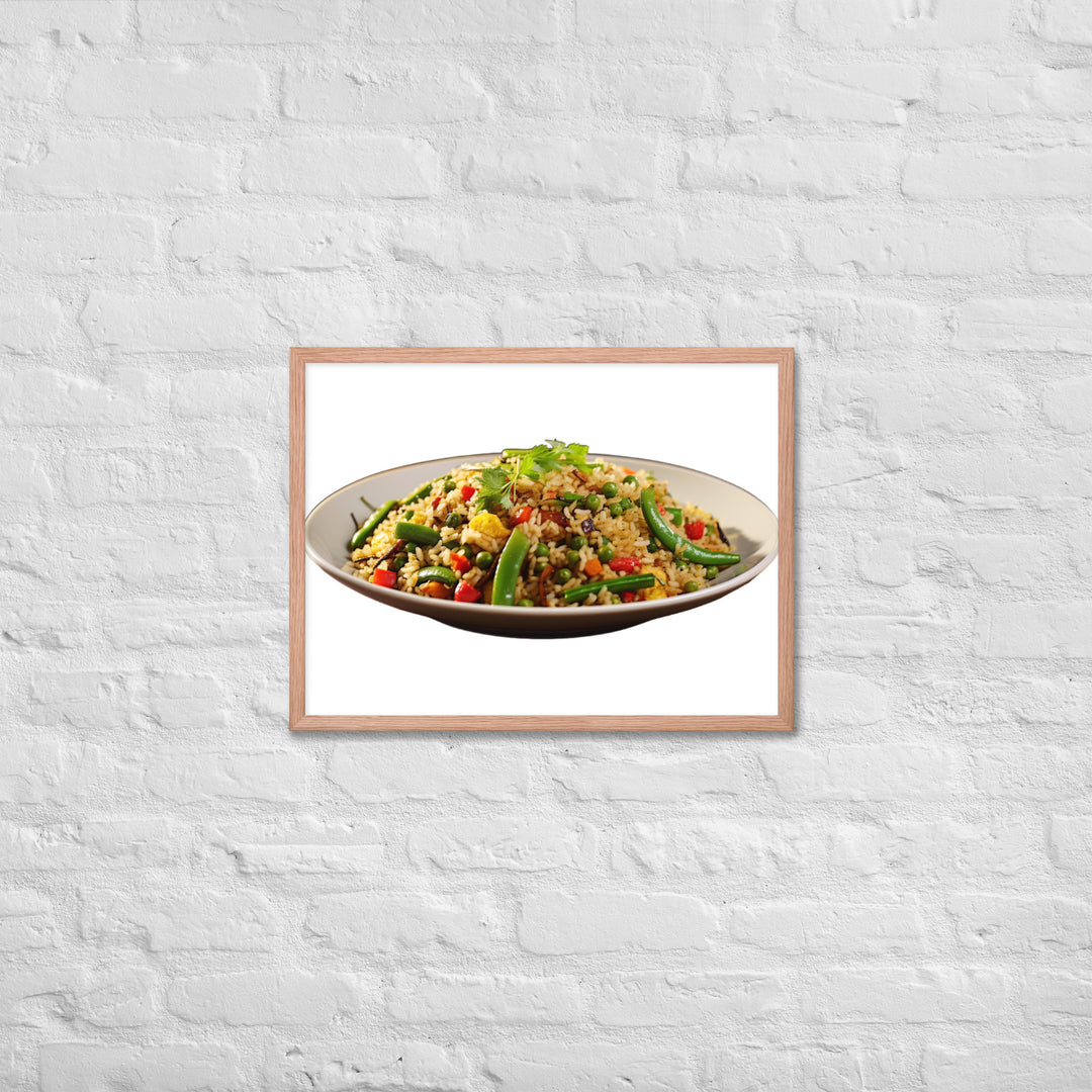 Vegetable Fried Rice Framed poster 🤤 from Yumify.AI