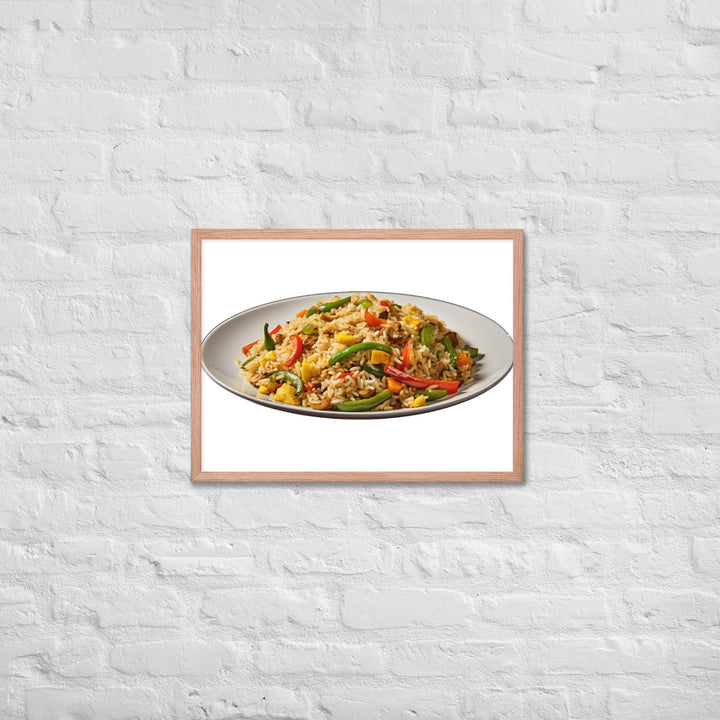 Vegetable Fried Rice Framed poster 🤤 from Yumify.AI