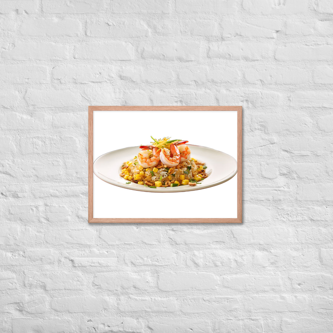 Shrimp Fried Rice Framed poster 🤤 from Yumify.AI