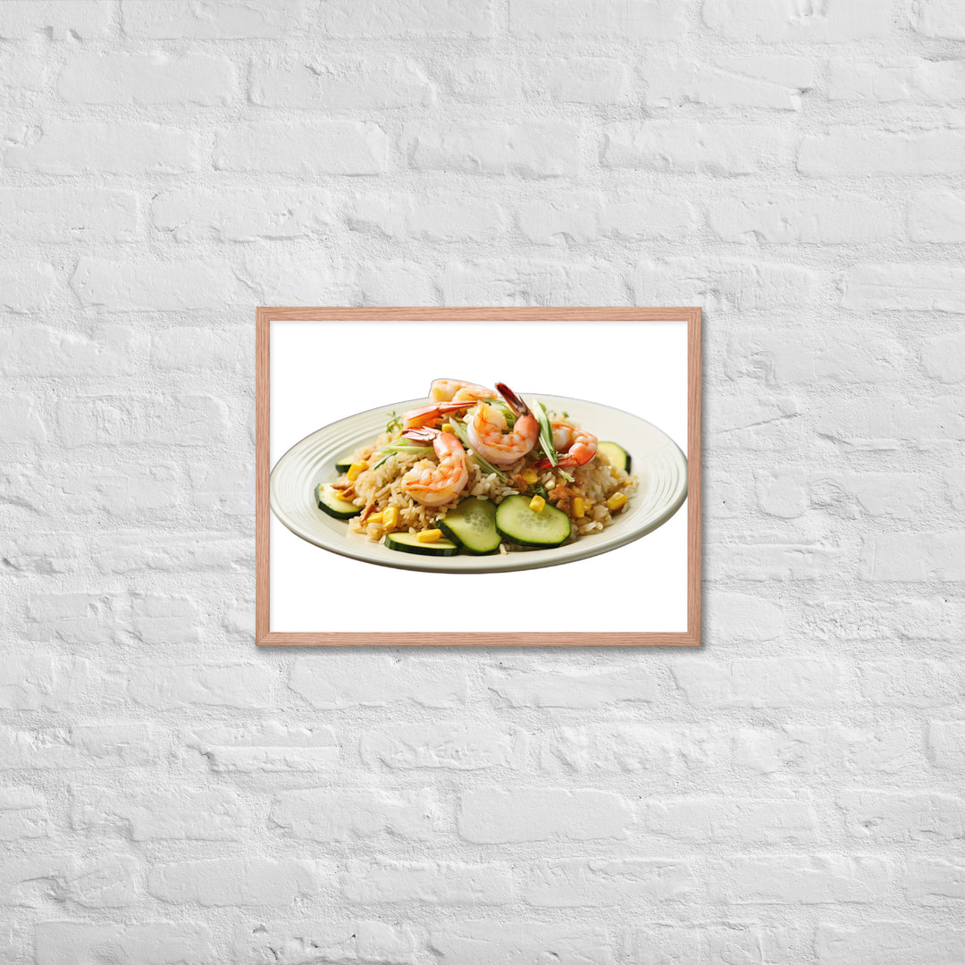 Shrimp Fried Rice Framed poster 🤤 from Yumify.AI