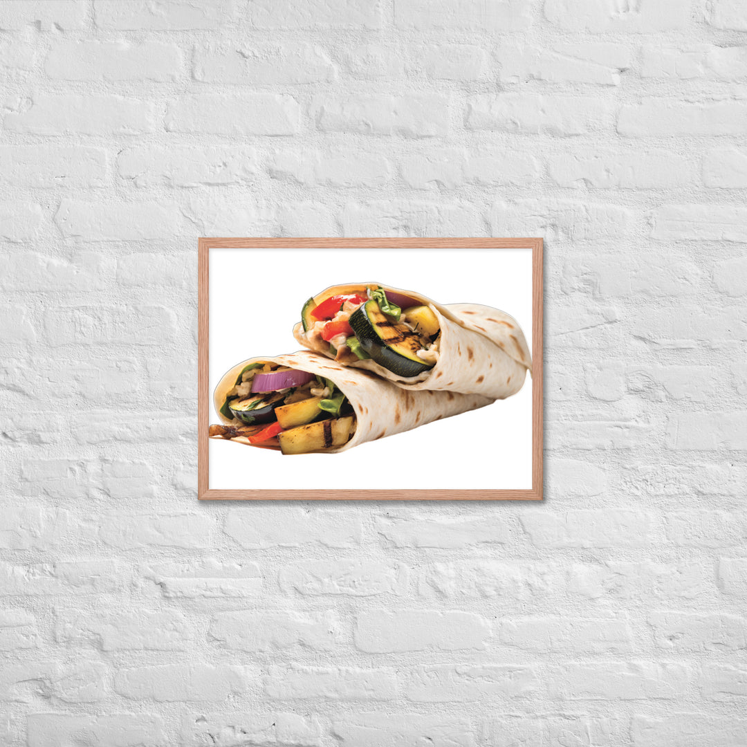 Vegetarian Shawarma Framed poster 🤤 from Yumify.AI