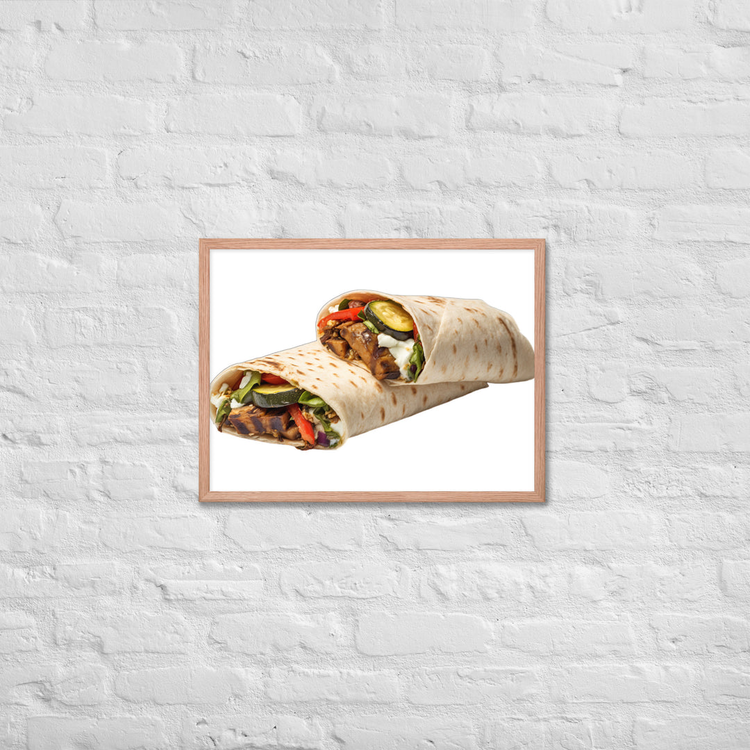 Vegetarian Shawarma Framed poster 🤤 from Yumify.AI