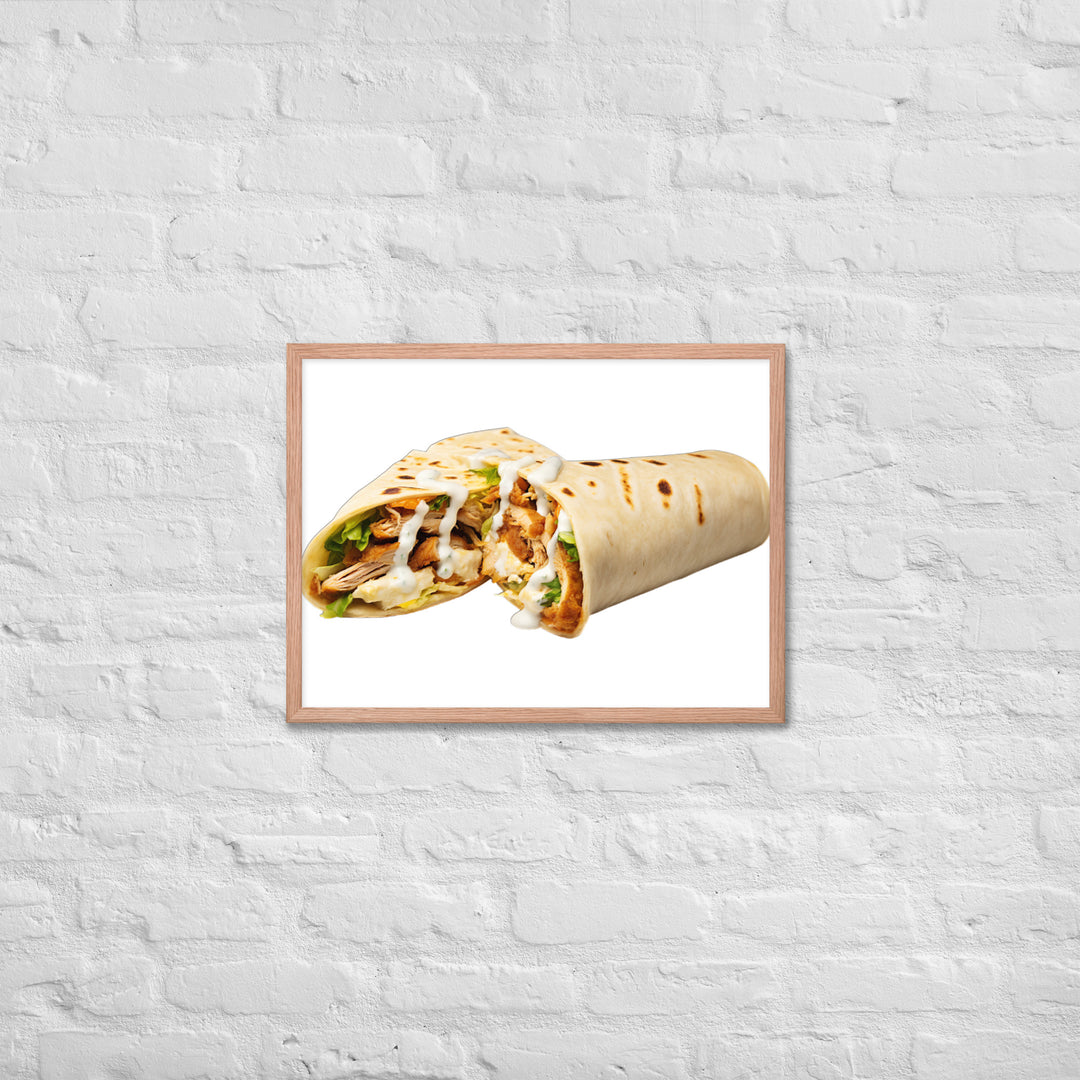 Spiced Chicken Shawarma Framed poster 🤤 from Yumify.AI