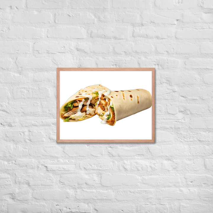 Spiced Chicken Shawarma Framed poster 🤤 from Yumify.AI