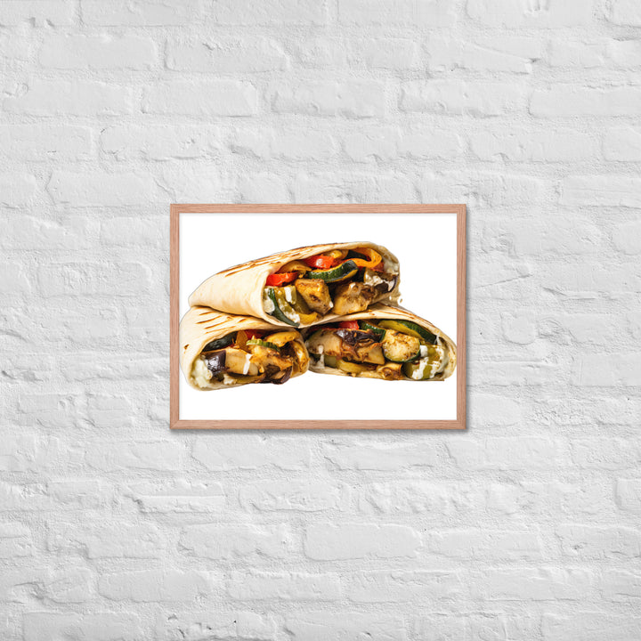 Vegetarian Shawarma Framed poster 🤤 from Yumify.AI