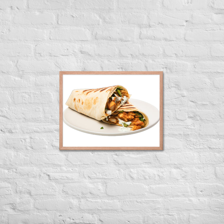 Spiced Chicken Shawarma Framed poster 🤤 from Yumify.AI