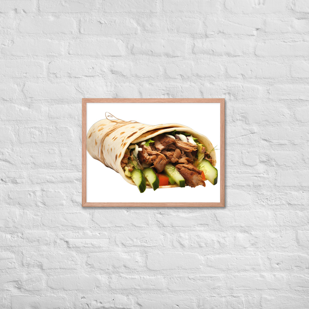 Mixed Meat Shawarma Framed poster 🤤 from Yumify.AI