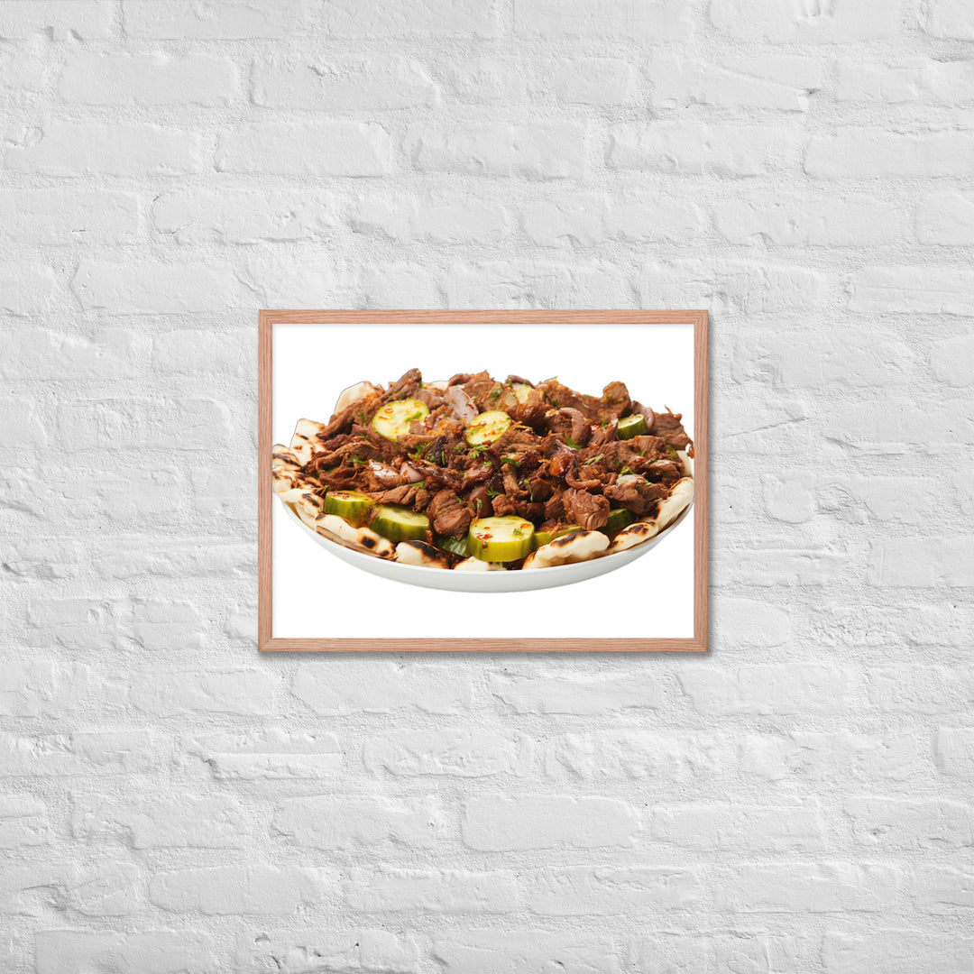 Mixed Meat Shawarma Framed poster 🤤 from Yumify.AI