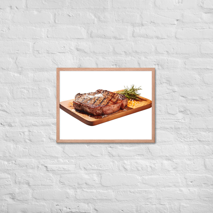 Sizzling Ribeye Steak Framed poster 🤤 from Yumify.AI