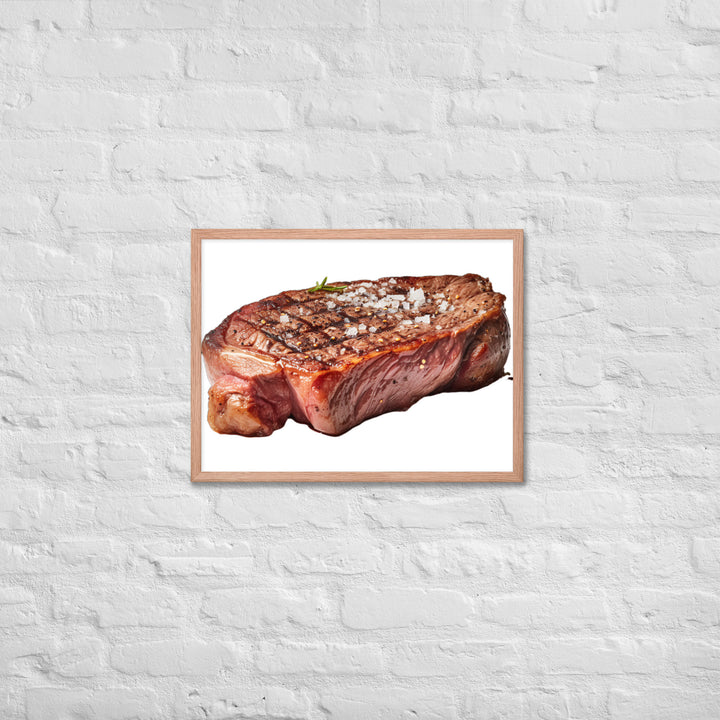 Sizzling Ribeye Steak Framed poster 🤤 from Yumify.AI