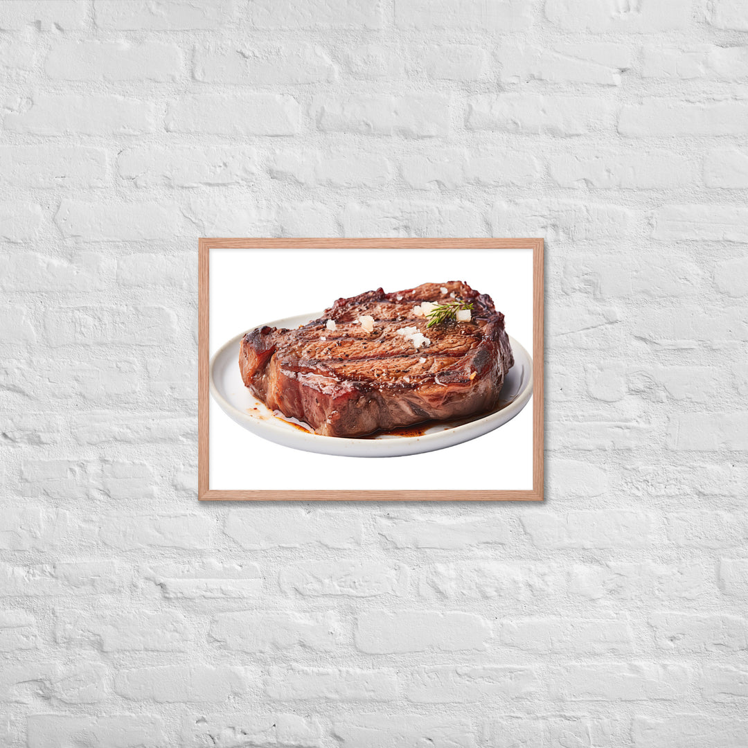 Sizzling Ribeye Steak Framed poster 🤤 from Yumify.AI