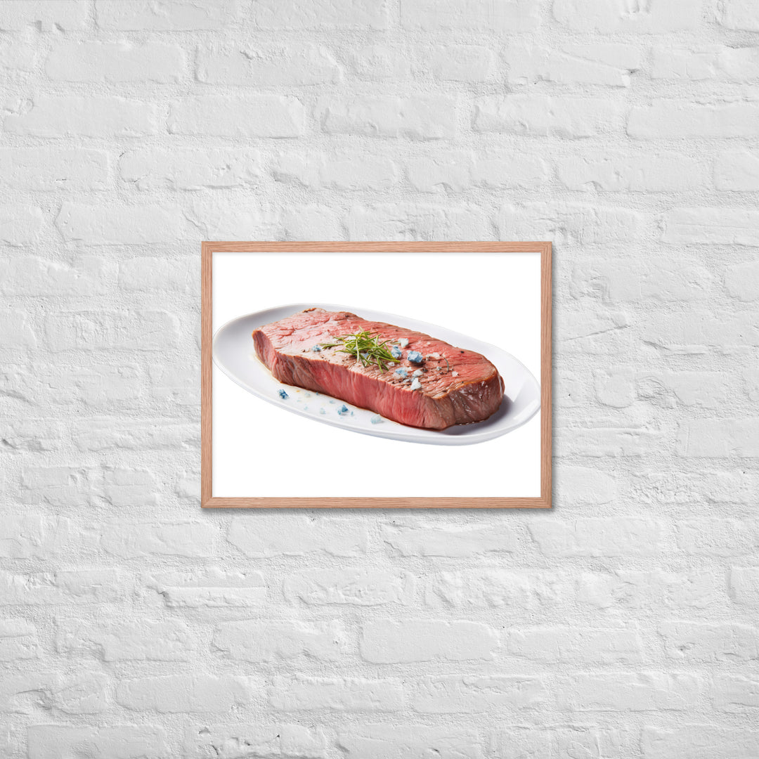 Blue Rare Steak Bliss Framed poster 🤤 from Yumify.AI