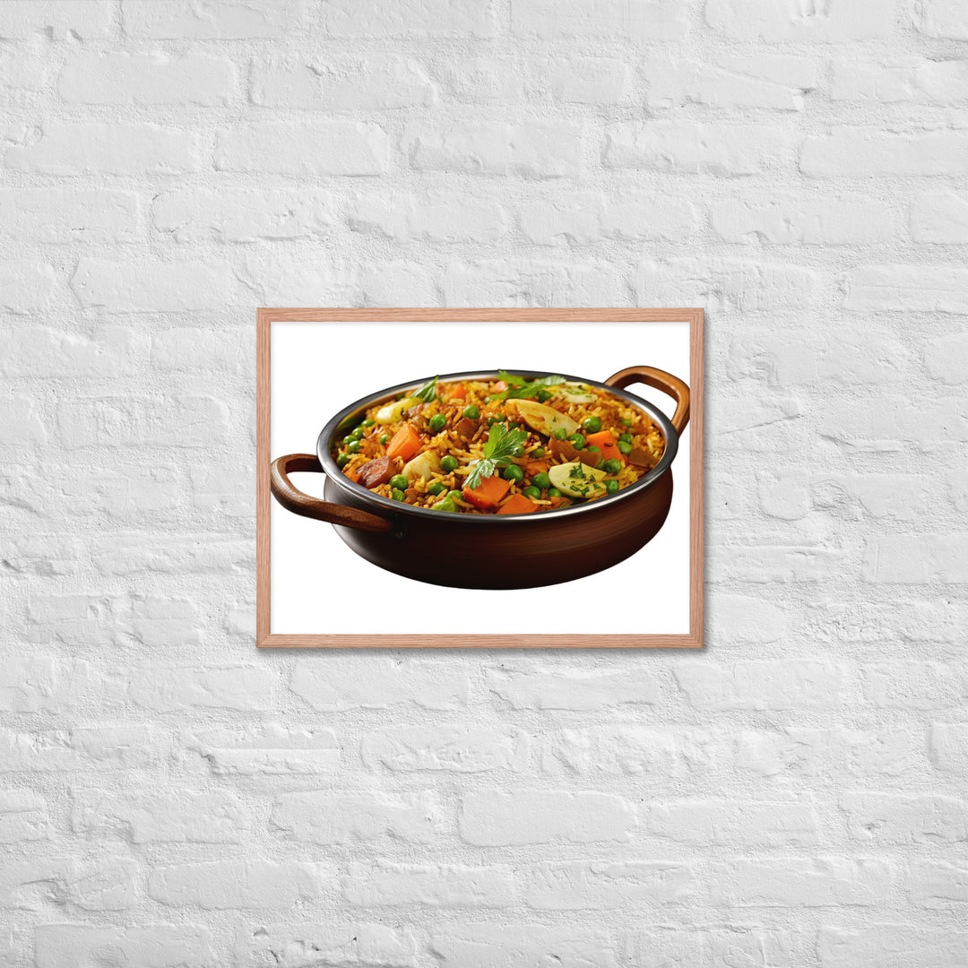 Vegetable Biryani Feast Framed poster 🤤 from Yumify.AI