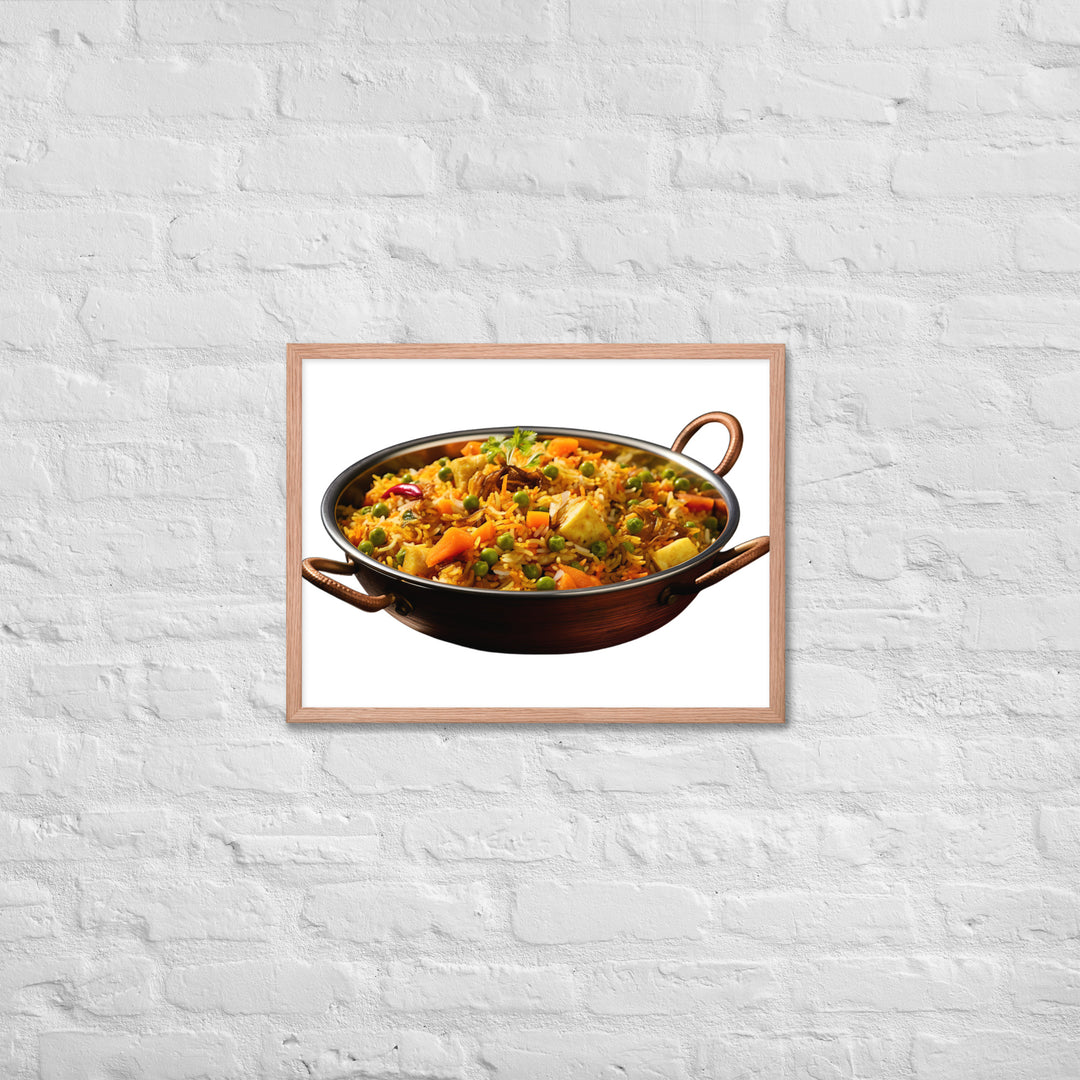 Vegetable Biryani Feast Framed poster 🤤 from Yumify.AI