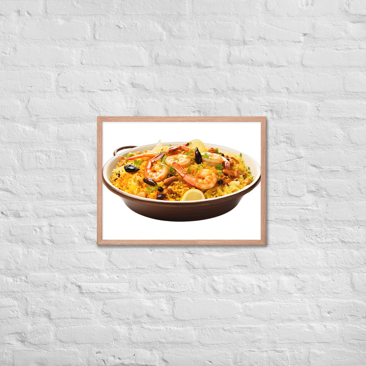 Prawn Biryani Seafood Delight Framed poster 🤤 from Yumify.AI