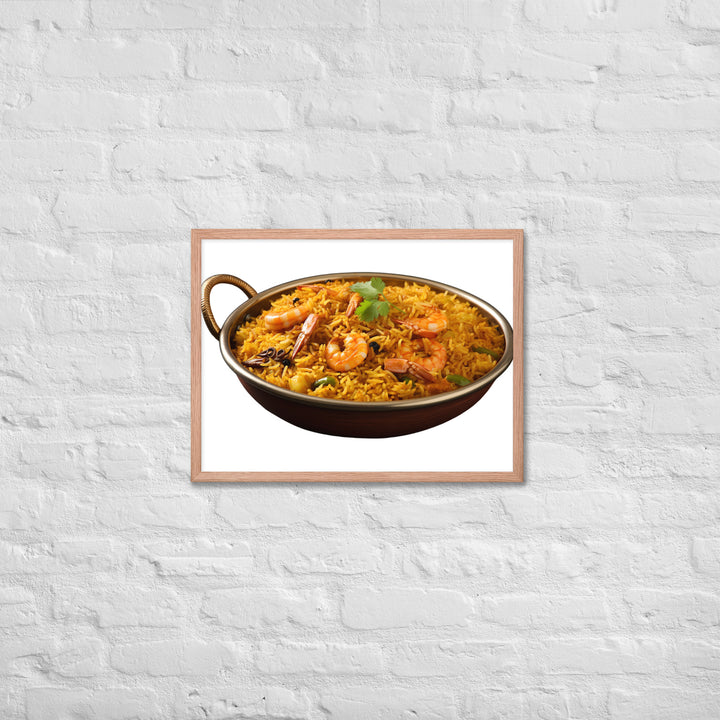 Prawn Biryani Seafood Delight Framed poster 🤤 from Yumify.AI