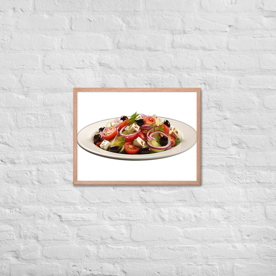 Greek Salad Delight Framed poster 🤤 from Yumify.AI