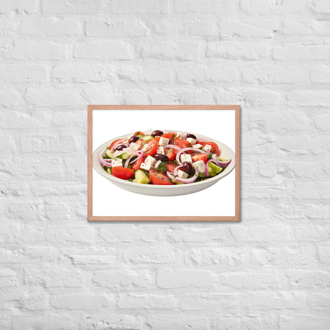 Greek Salad Delight Framed poster 🤤 from Yumify.AI