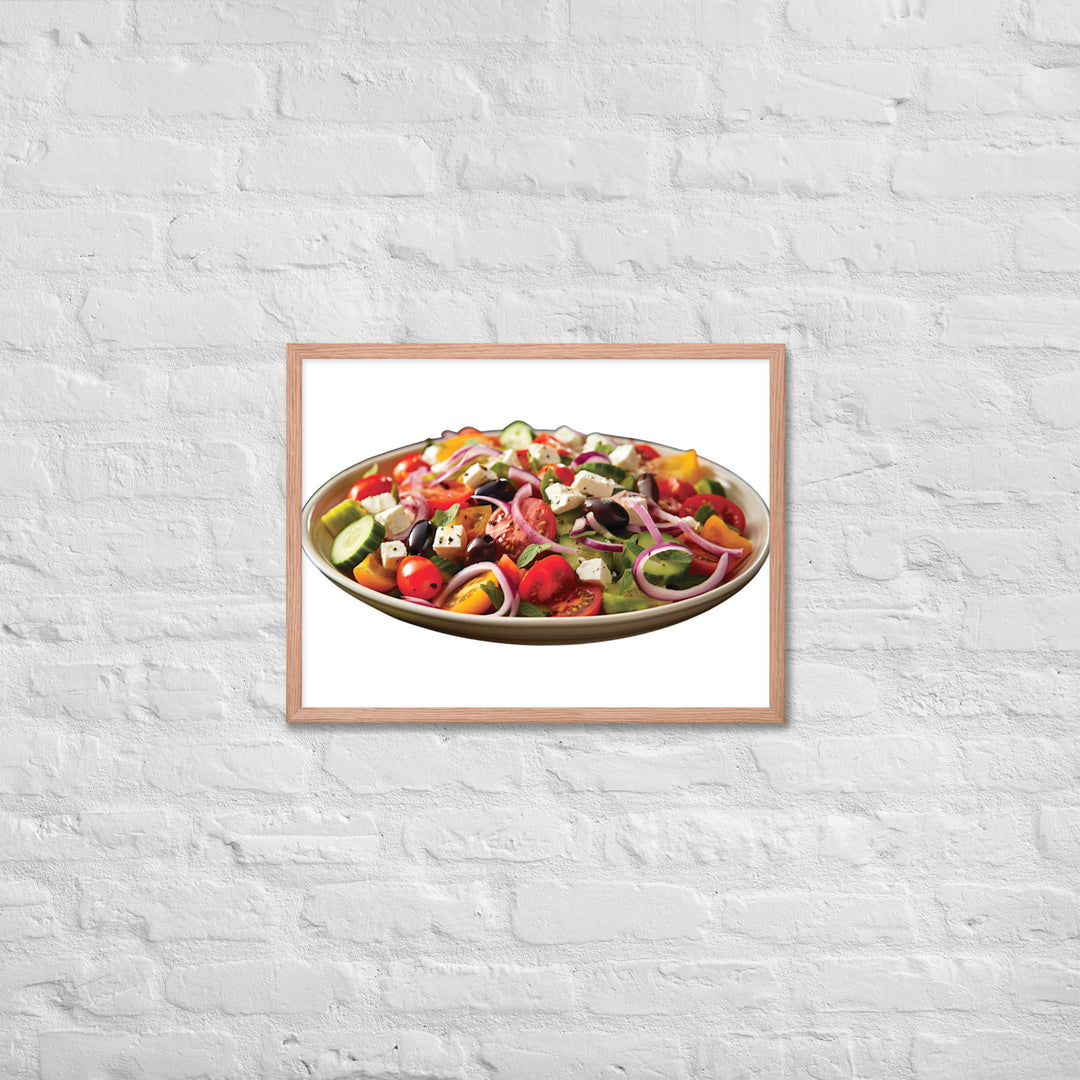 Greek Salad Delight Framed poster 🤤 from Yumify.AI