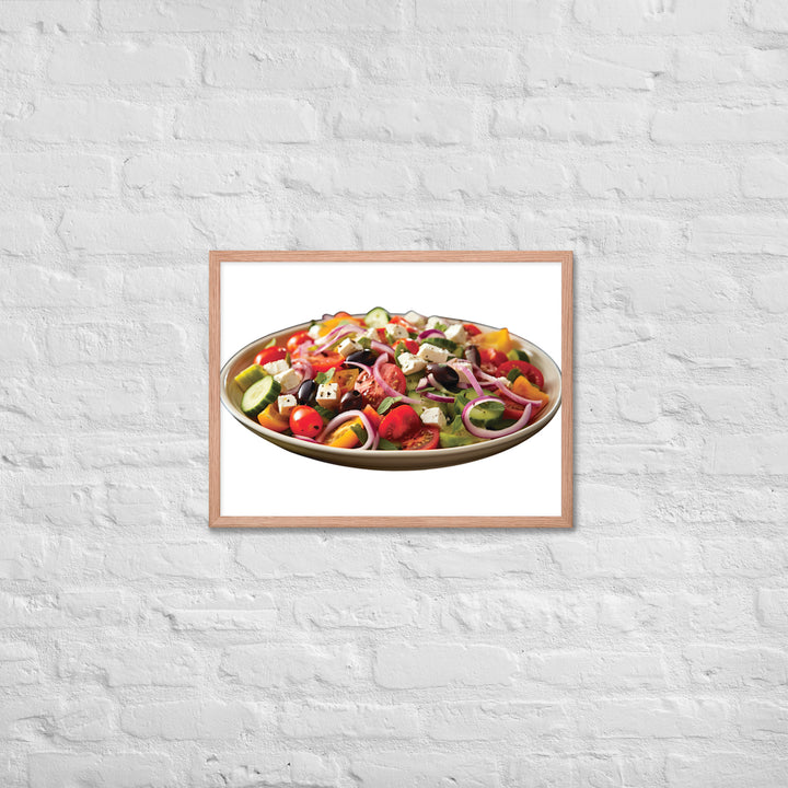 Greek Salad Delight Framed poster 🤤 from Yumify.AI