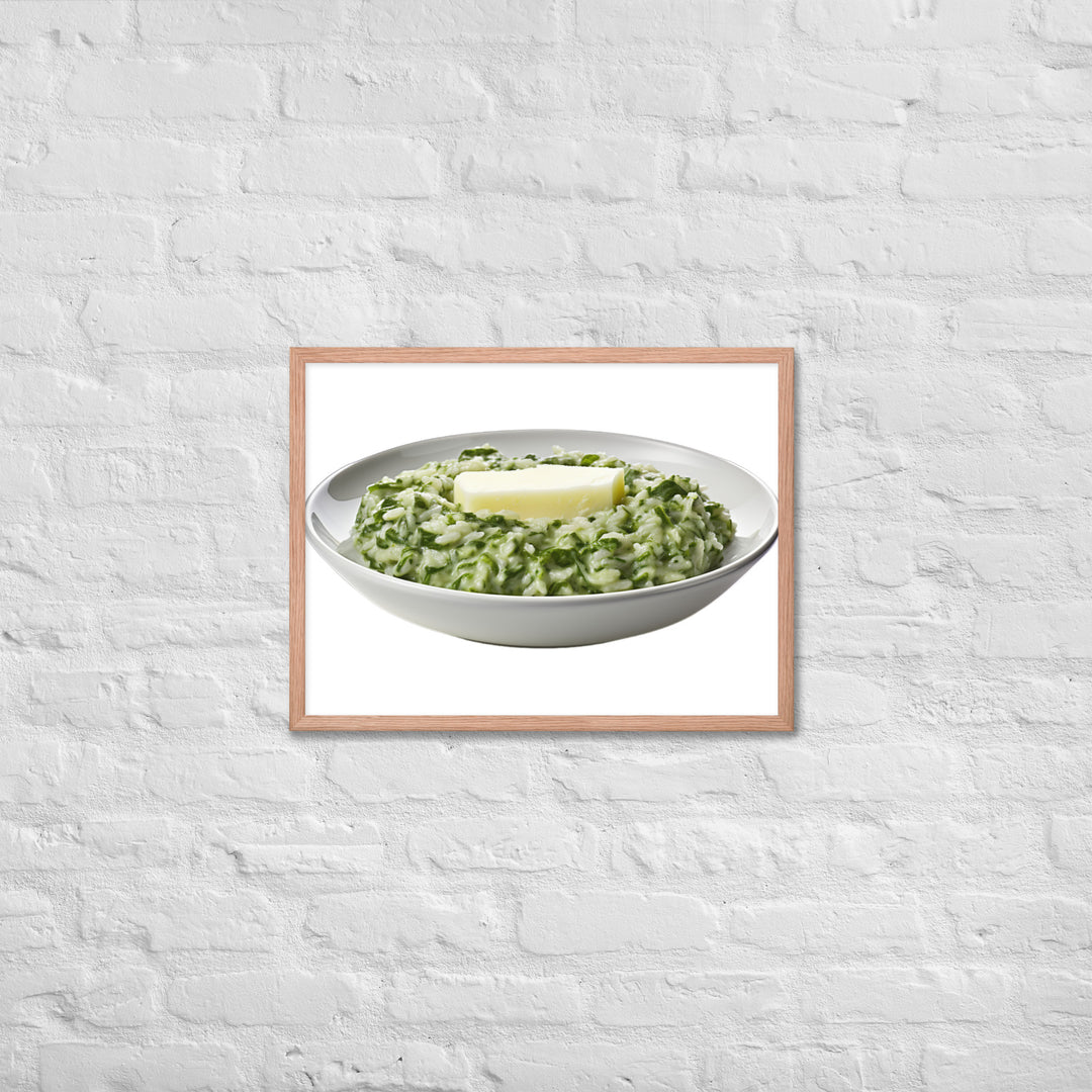 Spinach and Parmesan Risotto Framed poster 🤤 from Yumify.AI