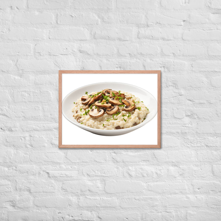 Creamy Mushroom Risotto Framed poster 🤤 from Yumify.AI