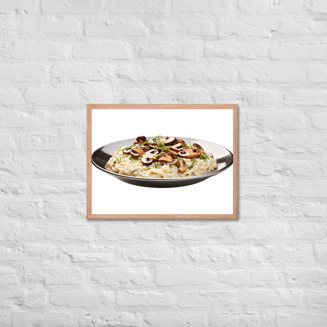 Creamy Mushroom Risotto Framed poster 🤤 from Yumify.AI