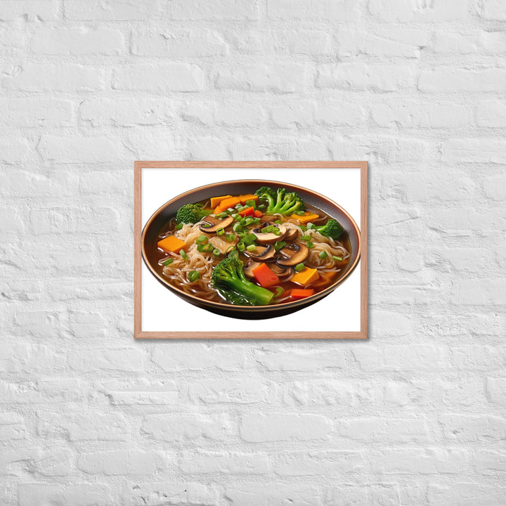 Vegetarian Ramen Delight Framed poster 🤤 from Yumify.AI