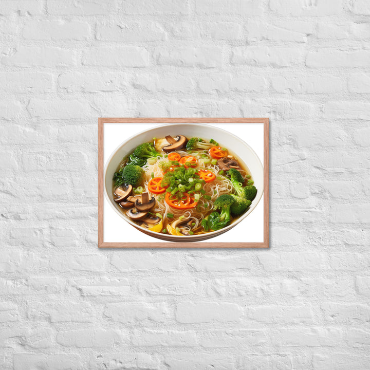 Vegetarian Ramen Delight Framed poster 🤤 from Yumify.AI