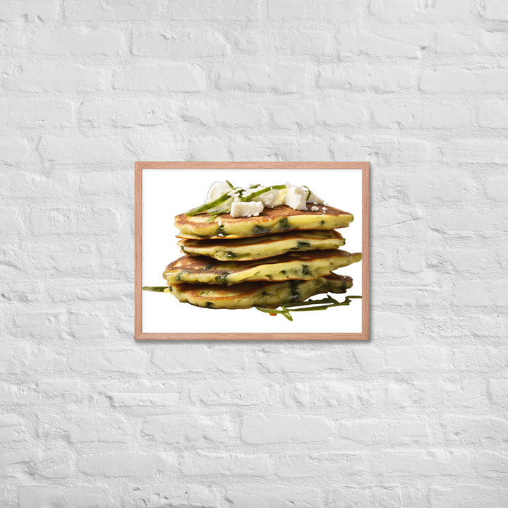 Savory Spinach Pancakes Framed poster 🤤 from Yumify.AI