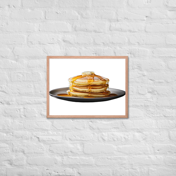 Fluffy Pancake Stack Framed poster 🤤 from Yumify.AI