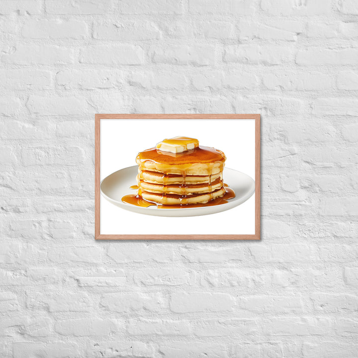 Fluffy Pancake Stack Framed poster 🤤 from Yumify.AI