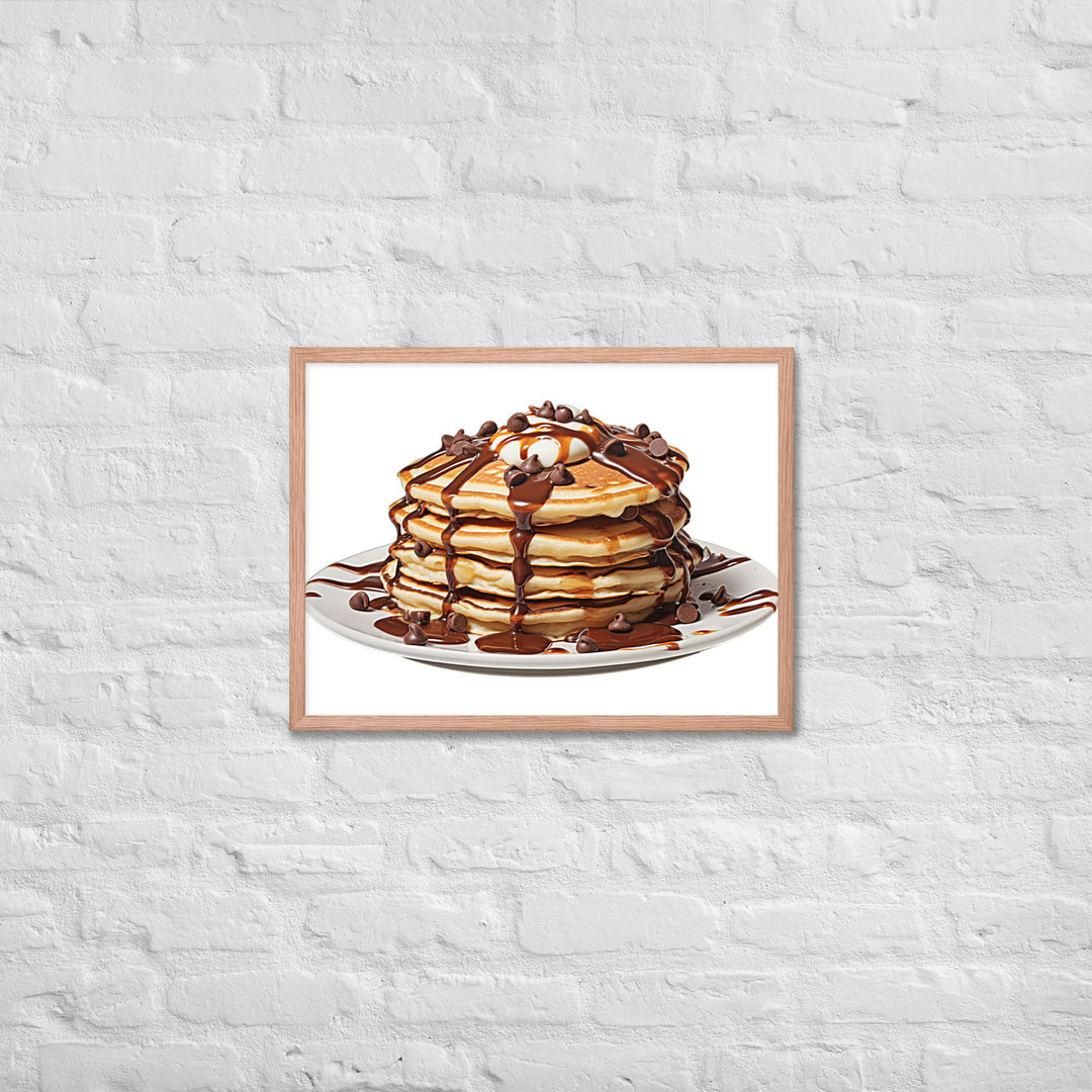 Chocolate Chip Pancakes Framed poster 🤤 from Yumify.AI