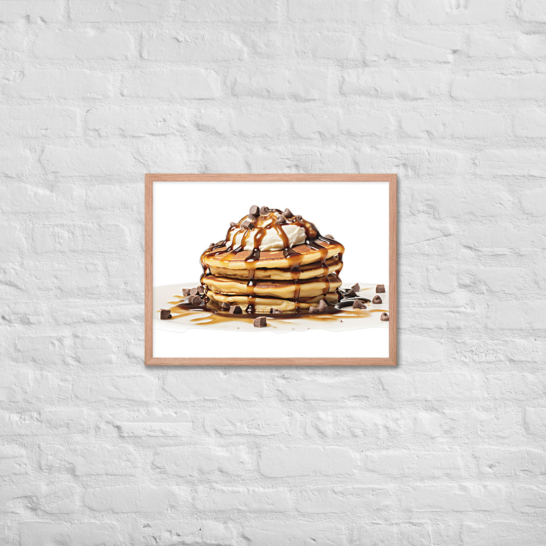 Chocolate Chip Pancakes Framed poster 🤤 from Yumify.AI