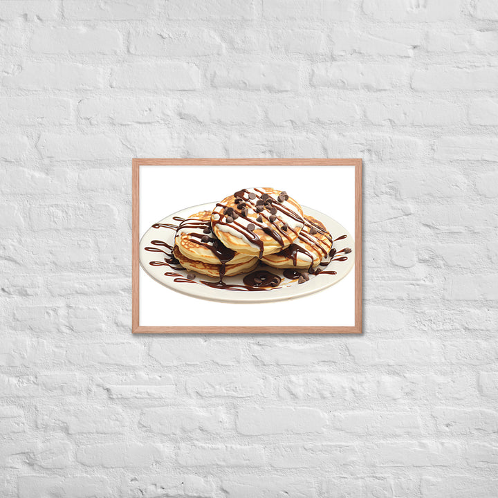 Chocolate Chip Pancakes Framed poster 🤤 from Yumify.AI