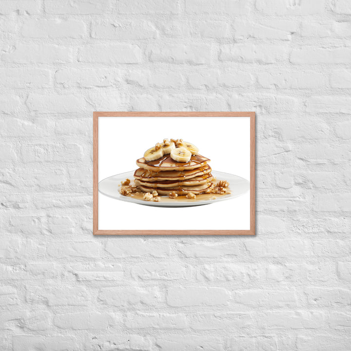 Banana Walnut Pancakes Framed poster 🤤 from Yumify.AI