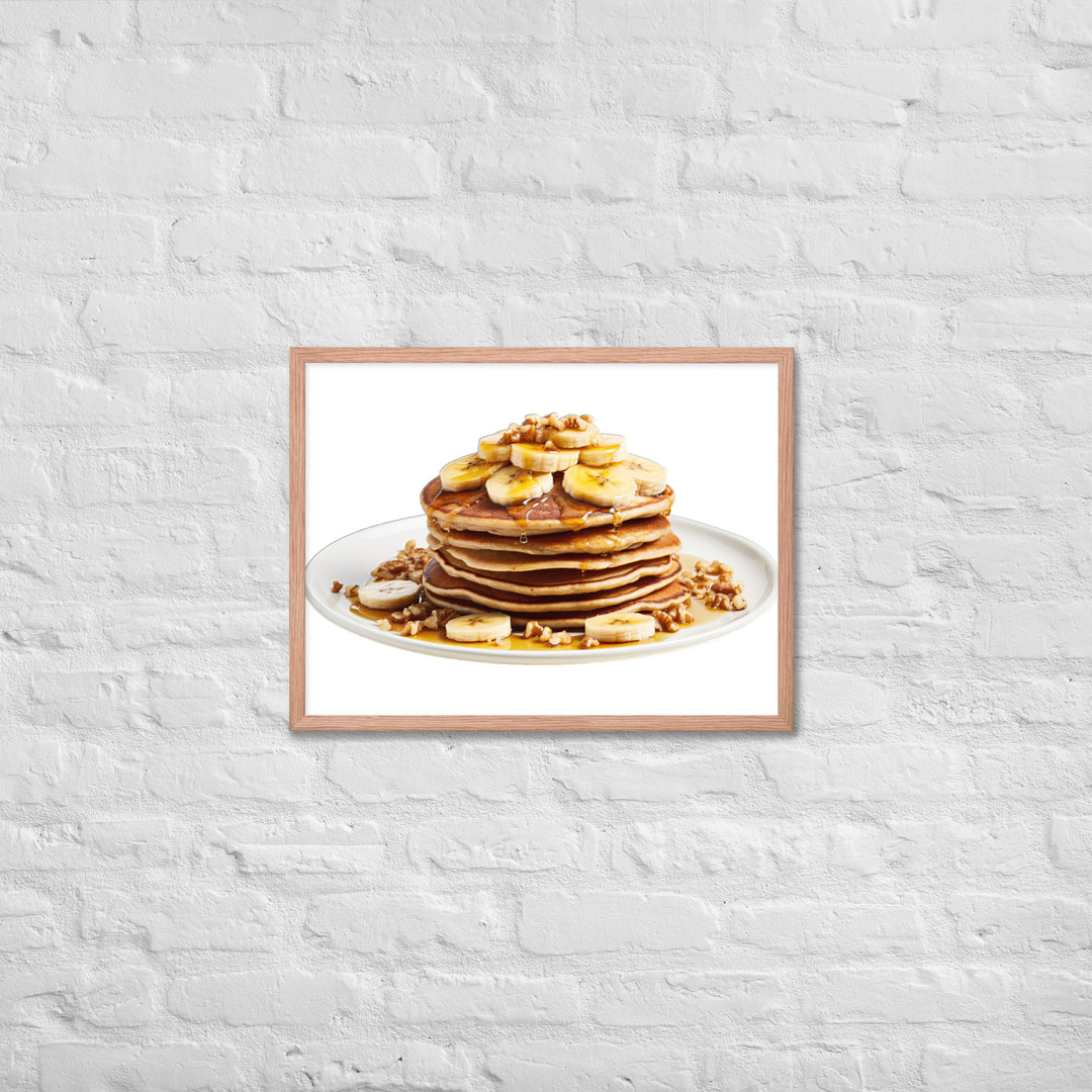 Banana Walnut Pancakes Framed poster 🤤 from Yumify.AI