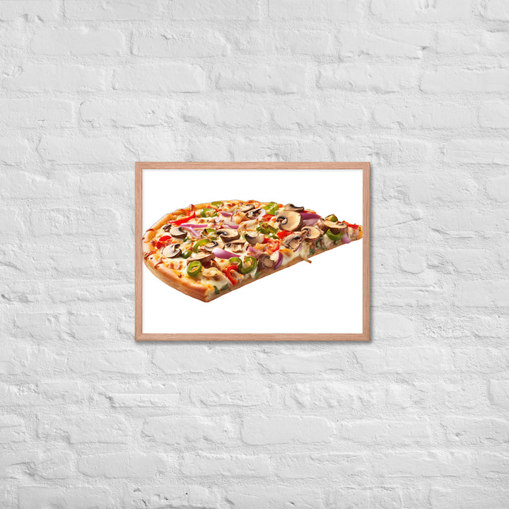 Veggie Delight Pizza Slice Framed poster 🤤 from Yumify.AI