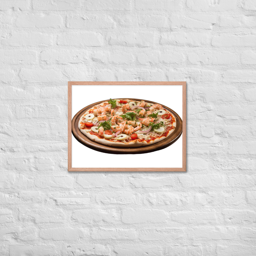 Seafood Supreme Pizza Framed poster 🤤 from Yumify.AI