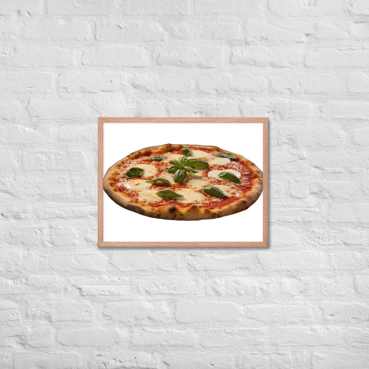 Cheese Dripping Margherita Pizza Framed poster 🤤 from Yumify.AI