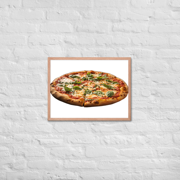 Cheese Dripping Margherita Pizza Framed poster 🤤 from Yumify.AI